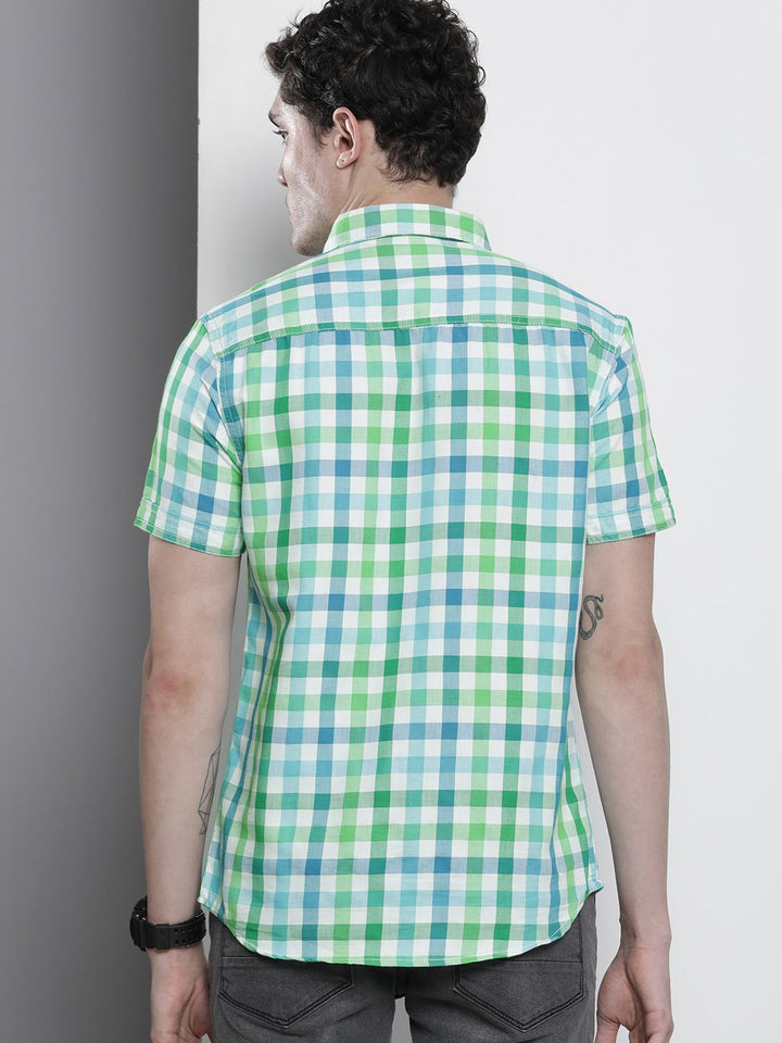 The Indian Garage Co Men Slim Fit Opaque Checked Casual Shirt