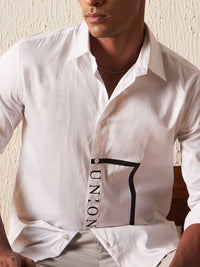 DENNISON Men Smart Slim Fit Opaque Printed Party Shirt
