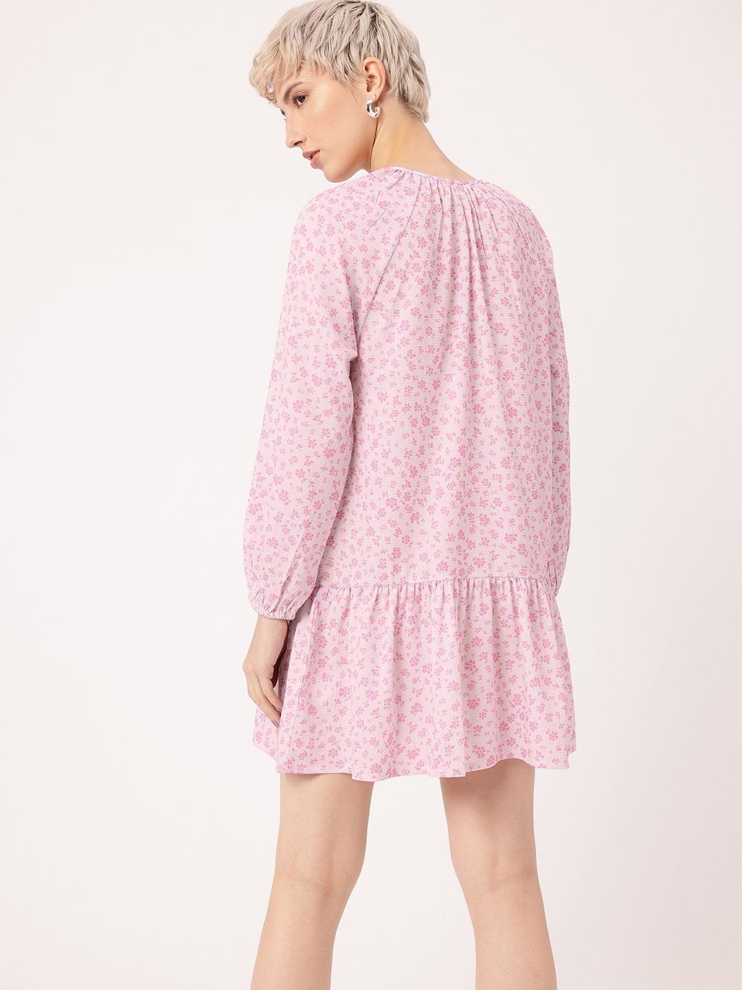 DressBerry Garden Glam Floral Printed A-Line Mini Dress