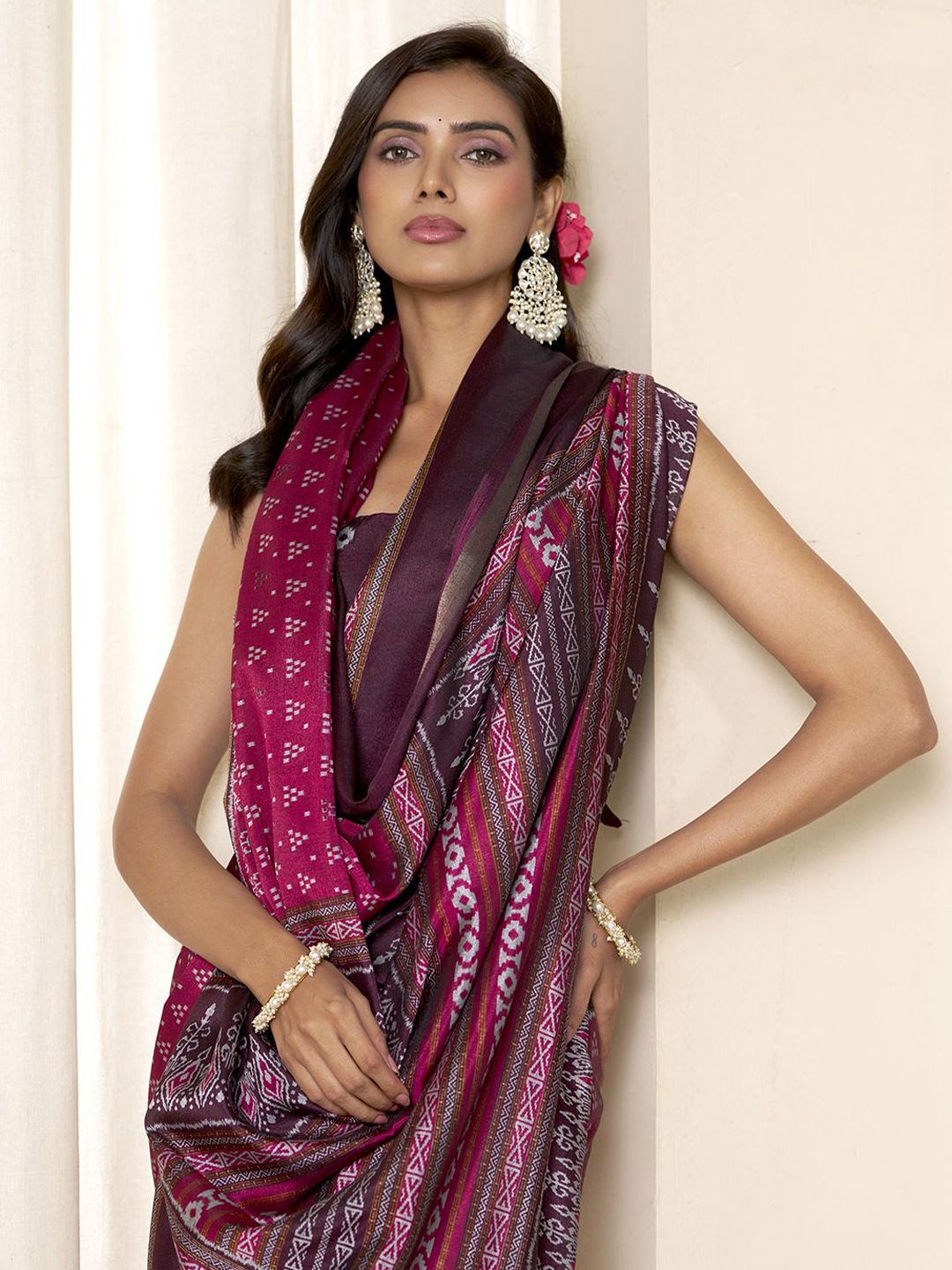 KALINI Ethnic Motifs Pure Cotton Saree