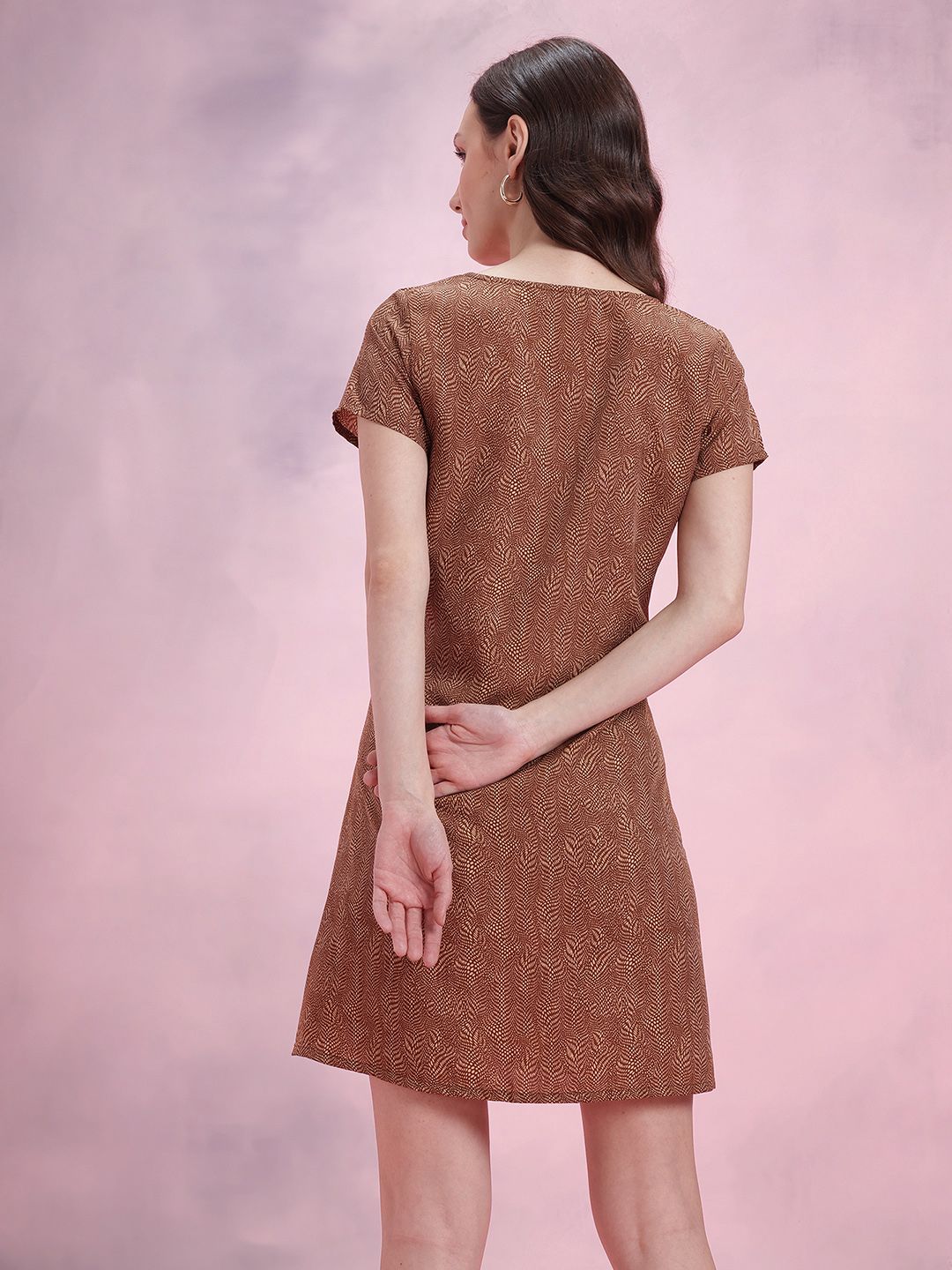 DressBerry Printed A-Line Mini Dress