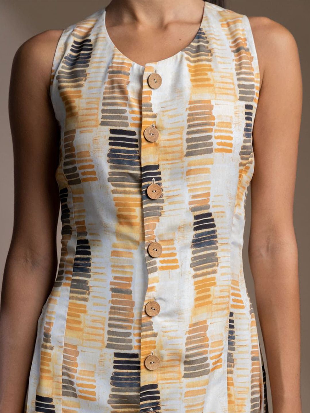 Mamicha Floral Print Crepe A-Line Dress