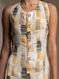 Mamicha Floral Print Crepe A-Line Dress