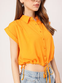 DressBerry Vibrant Game Shirt Style Crop Top