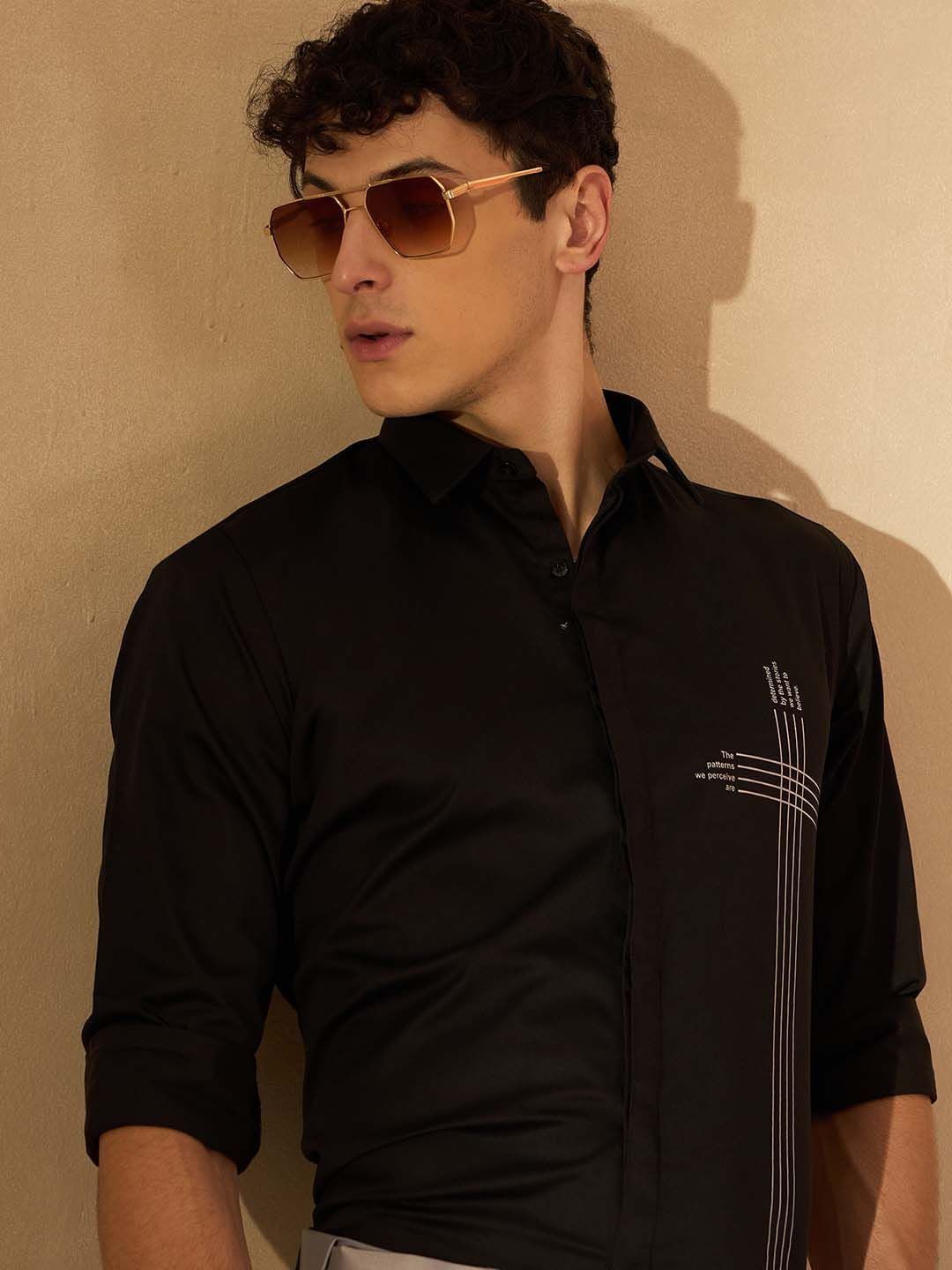 DENNISON Smart Spread Collar Casual Shirt