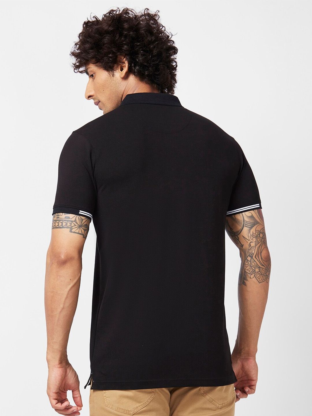 SPYKAR Polo Collar Slim Fit Cotton T-Shirt