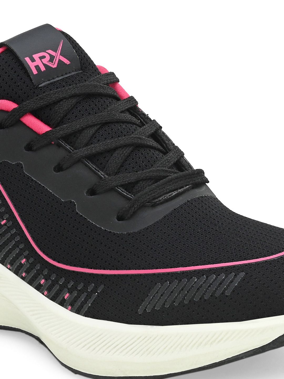 HRX by Hrithik Roshan Women Black And Pink Memory Foam Non-Marking Running Shoes