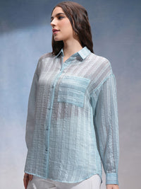 CHIC BY TOKYO TALKIES Women Horizontal Stripes Opaque Striped Casual Shirt
