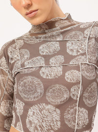 DressBerry Mesh Mania Fitted Crop Top