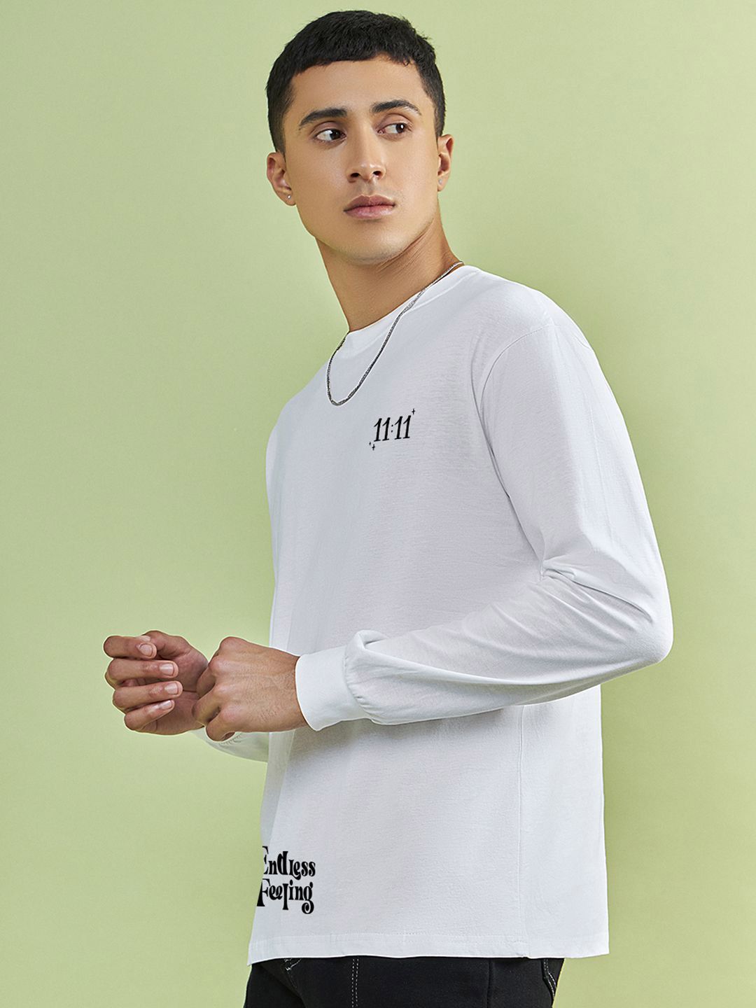 Bewakoof Men Typography Printed Round Neck Pure Cotton Oversized T-shirt