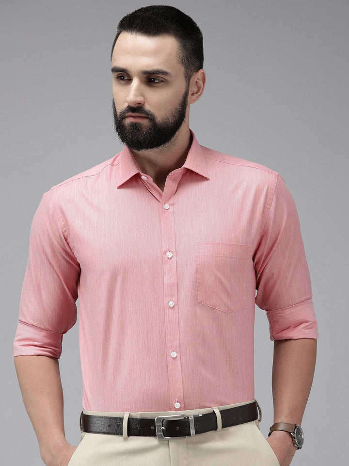 Park Avenue Self Design Slim Fit Formal Shirt