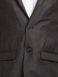 Park Avenue Men Checked Slim-Fit Single-Breasted 2 Piece Formal Suit