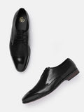 House of Pataudi Men Perforated Detailing Formal Derbys