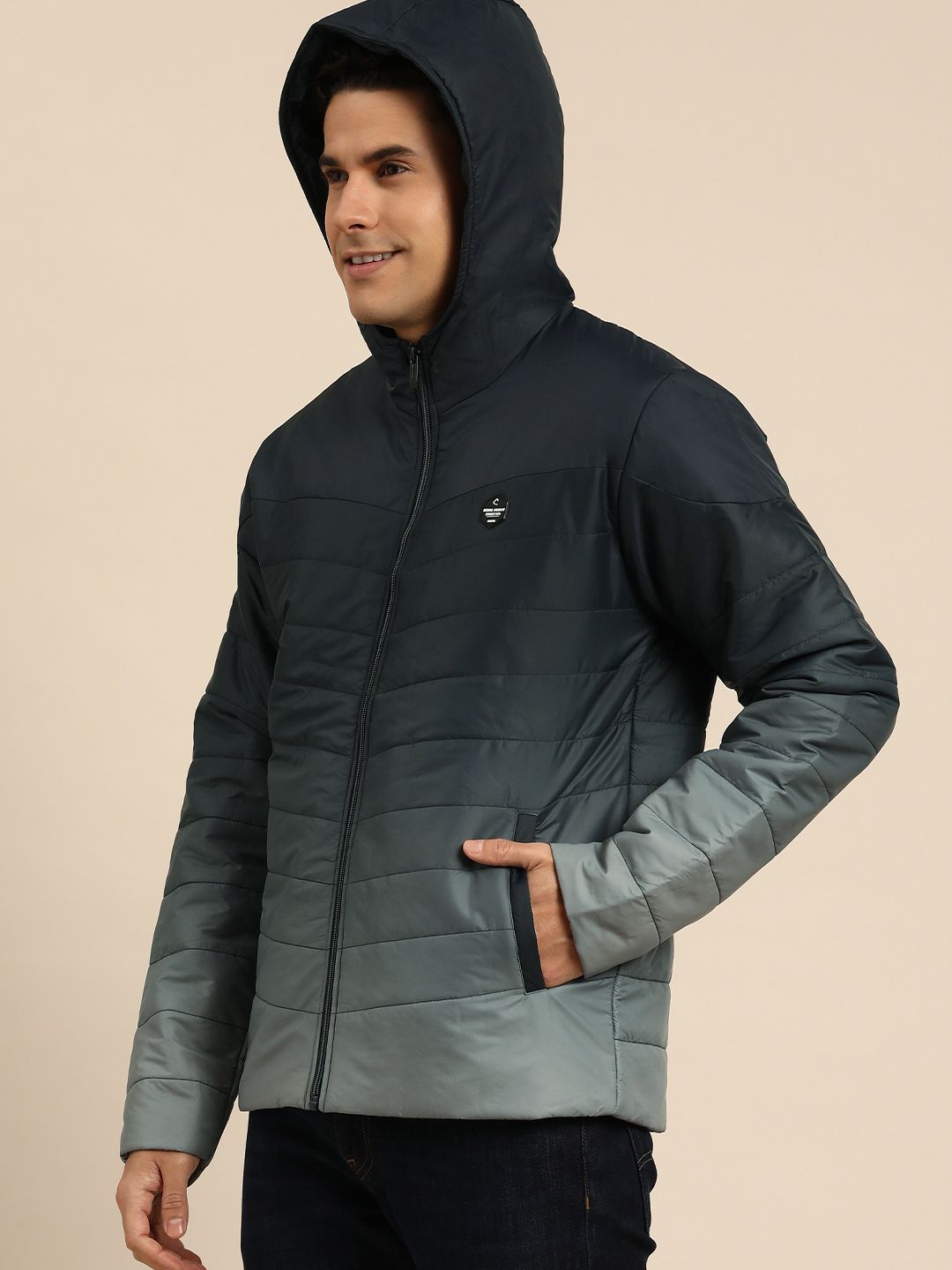 Being Human Men Ombre Hooded Padded Jacket