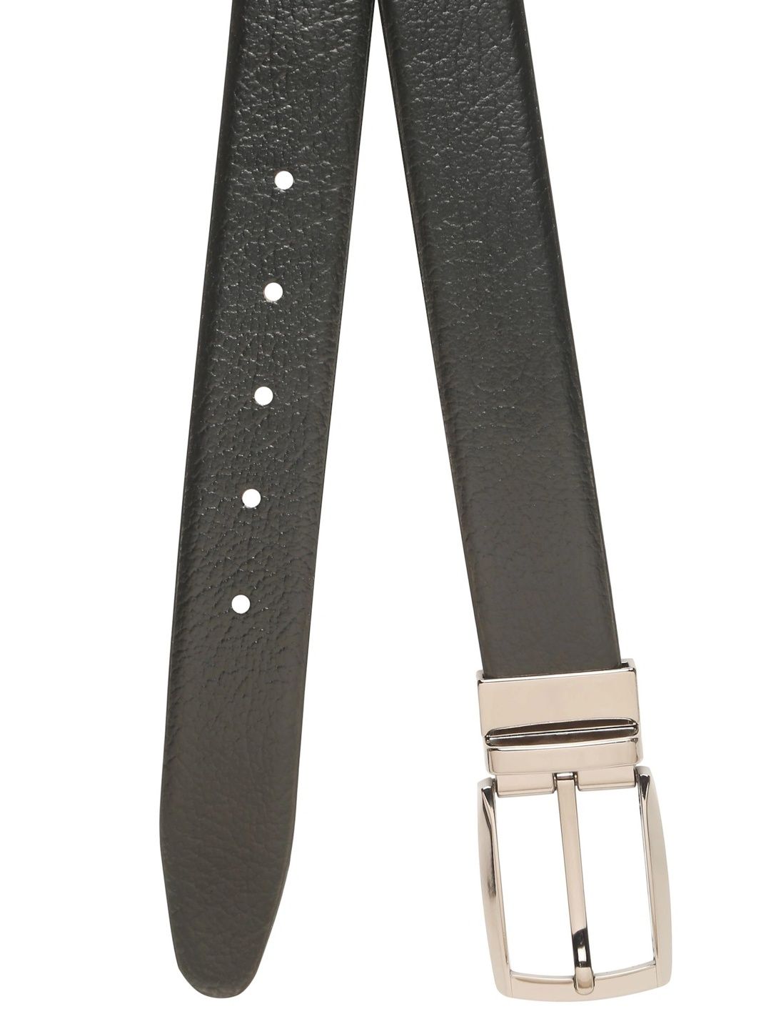Teakwood Leathers Men Textured Leather Reversible Belt