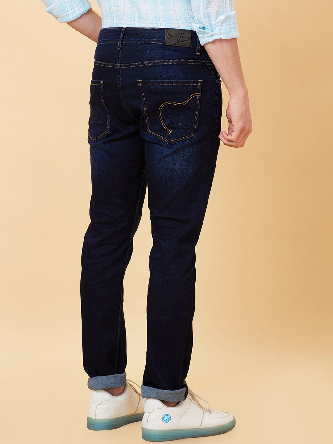 Being Human Men Slim Fit Mid Rise Clean Look Light Fade Jeans