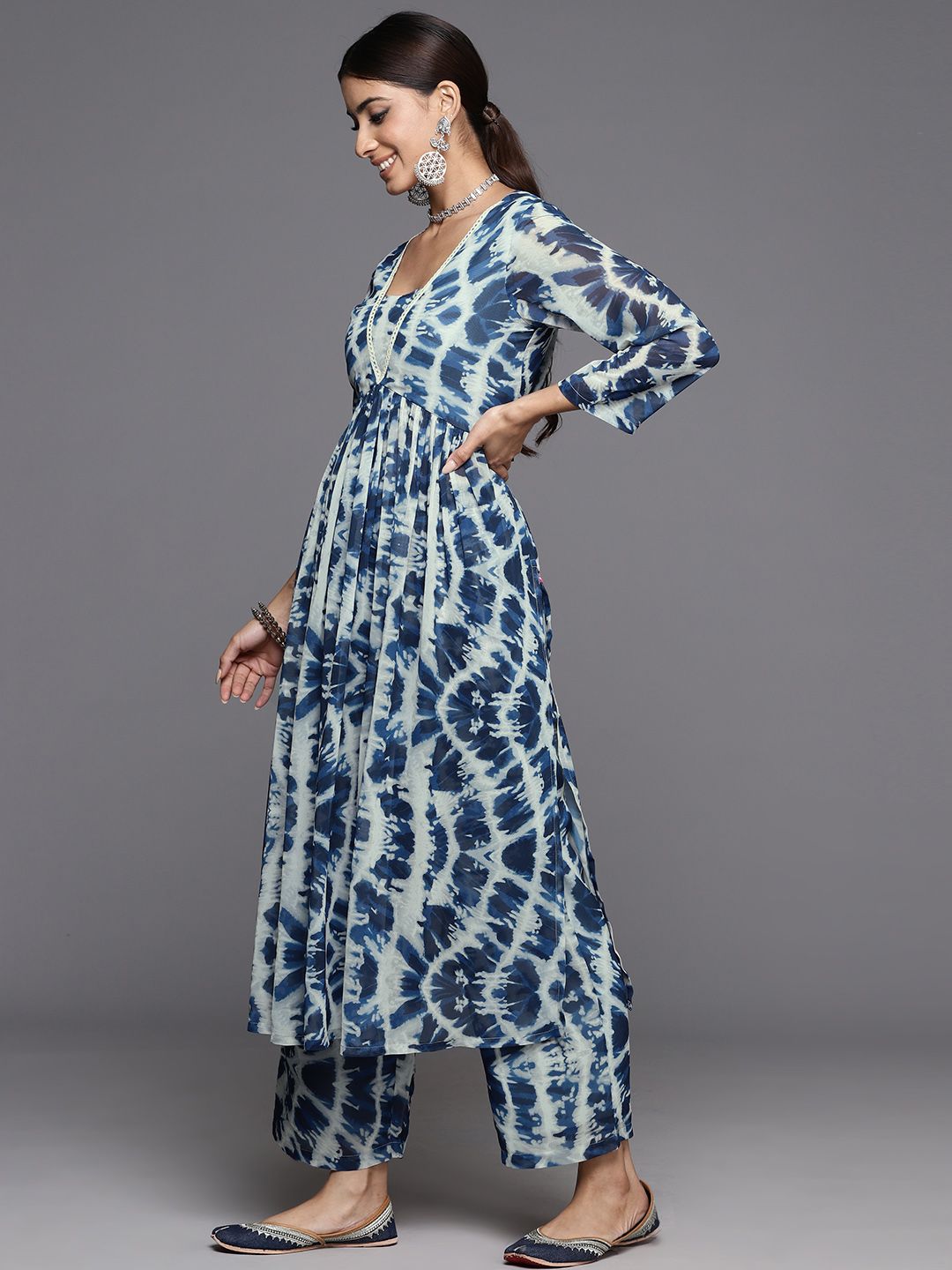Varanga Printed Empire Kurta with Palazzos