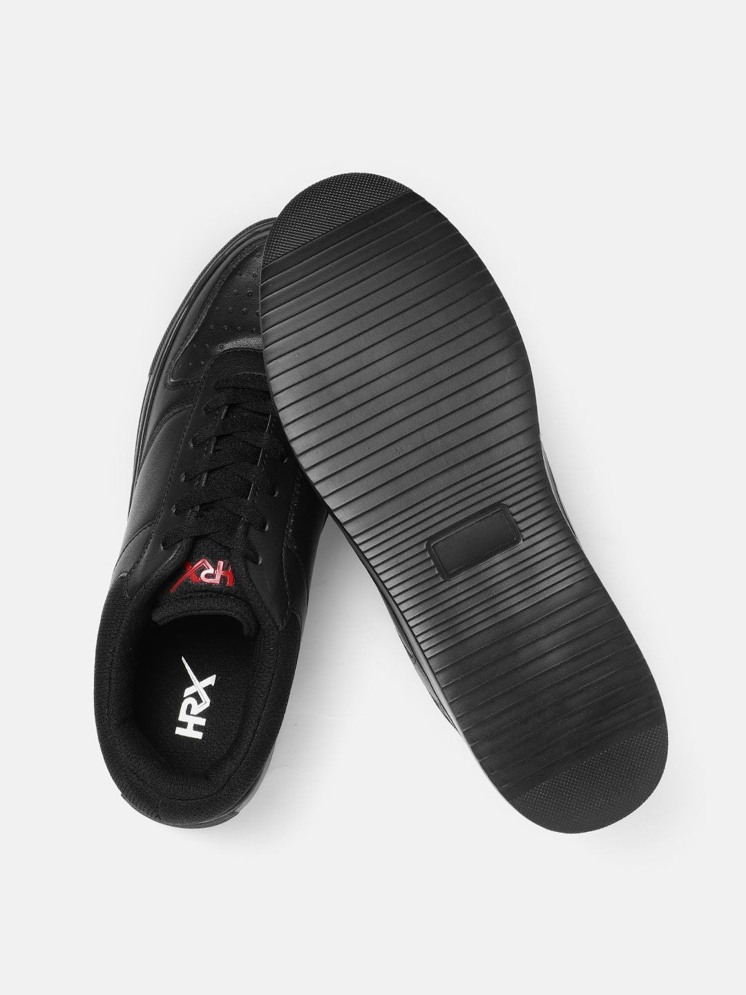 HRX by Hrithik Roshan Men Black Perforated Sneakers