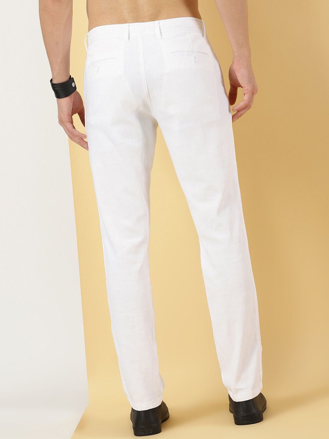 Thomas Scott Men Smart Linen Cotton Chinos Trousers