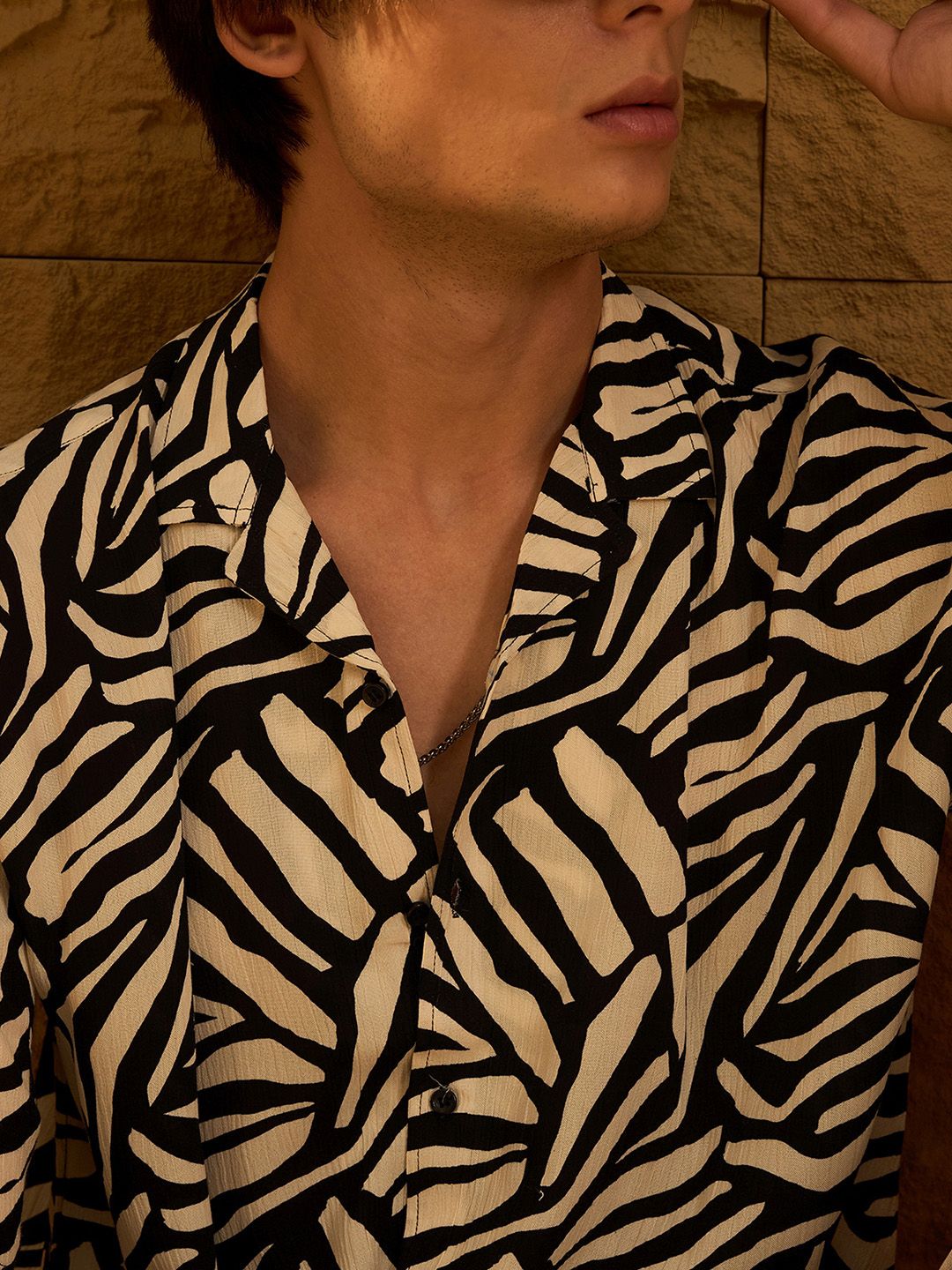 DENNISON Drop Shoulder Abstract Printed Oversized Shirt