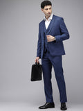 Park Avenue Super Slim Fit Notched Lapel Collar Single Breasted 3-Piece Formal Suit