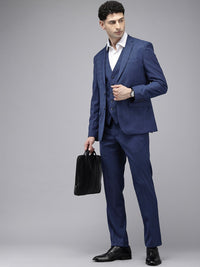 Park Avenue Super Slim Fit Notched Lapel Collar Single Breasted 3-Piece Formal Suit