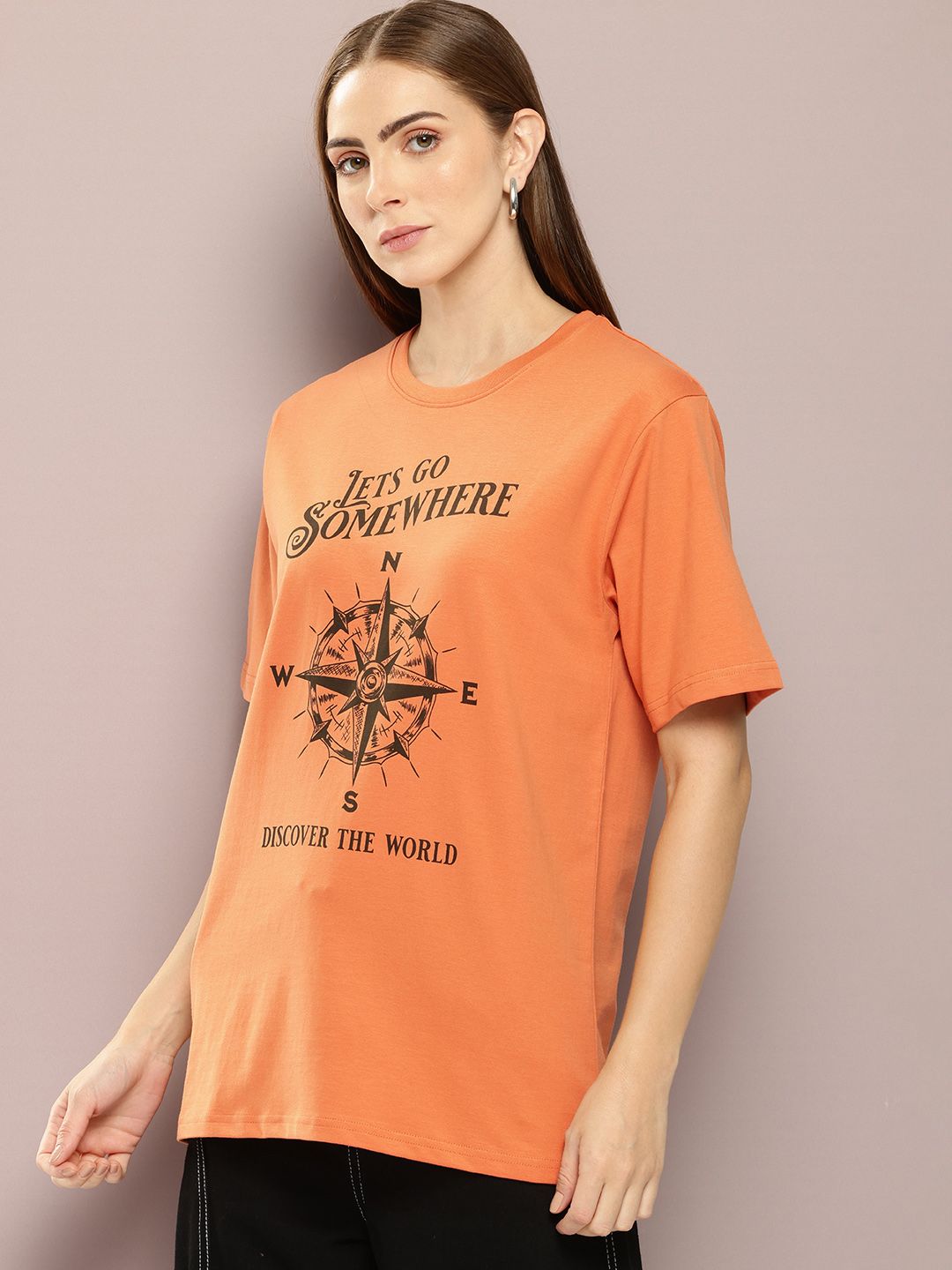 DILLINGER Women Graphic Printed Oversized T-shirt