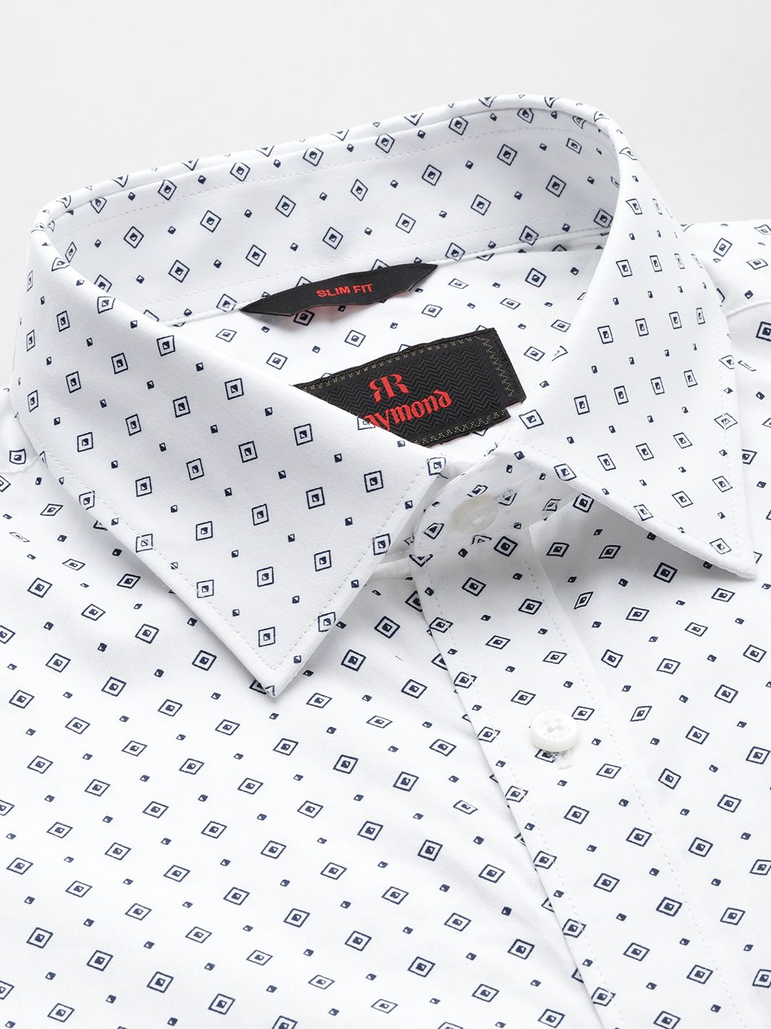 Raymond Men Pure Cotton Slim Fit Opaque Printed Formal Shirt