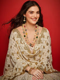 Priyaasi Gold-Plated Kundan-Studded & Pearl-Beaded Tripal-Stranded Handcrafted Jewellery Set