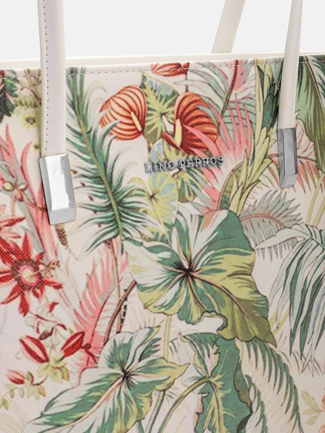 Lino Perros Floral Printed Structured Shoulder Bag