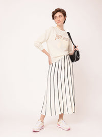 DressBerry Printed Cotton Terry Relaxed Fit Sweatshirt