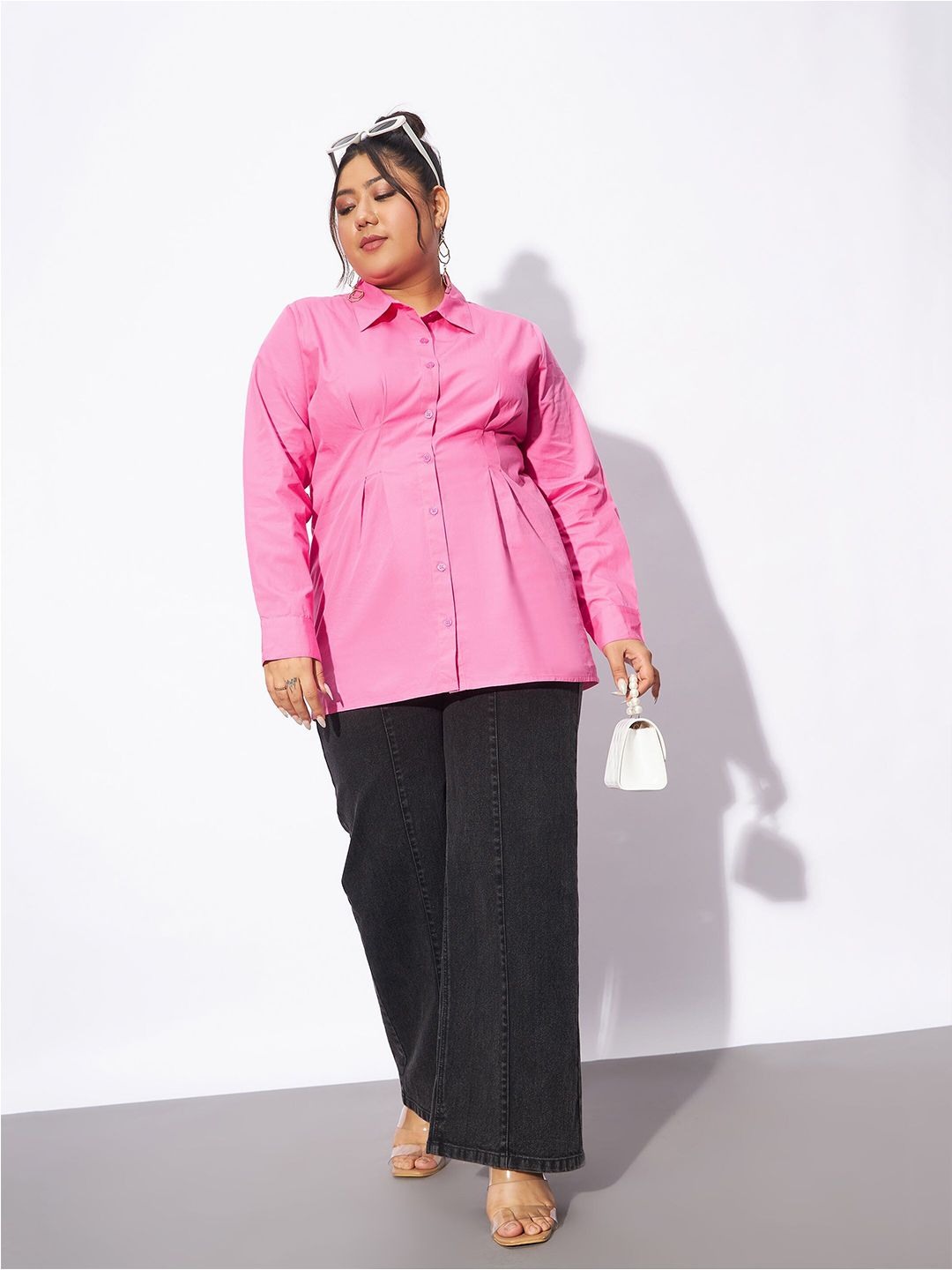 SASSAFRAS Curve Plus Size Pure Cotton Casual Shirt