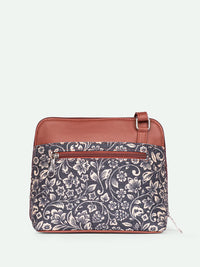 ZOUK Floral Printed Structured Sling Bag