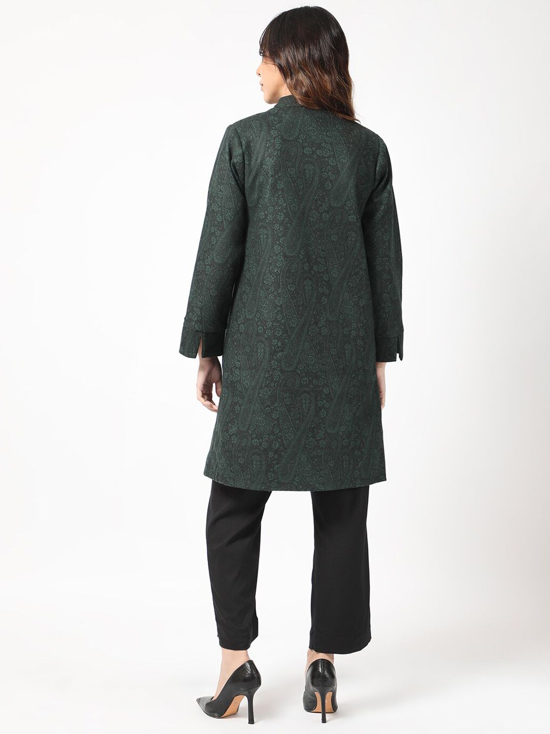 RAREISM Floral Longline Open Front Jacket