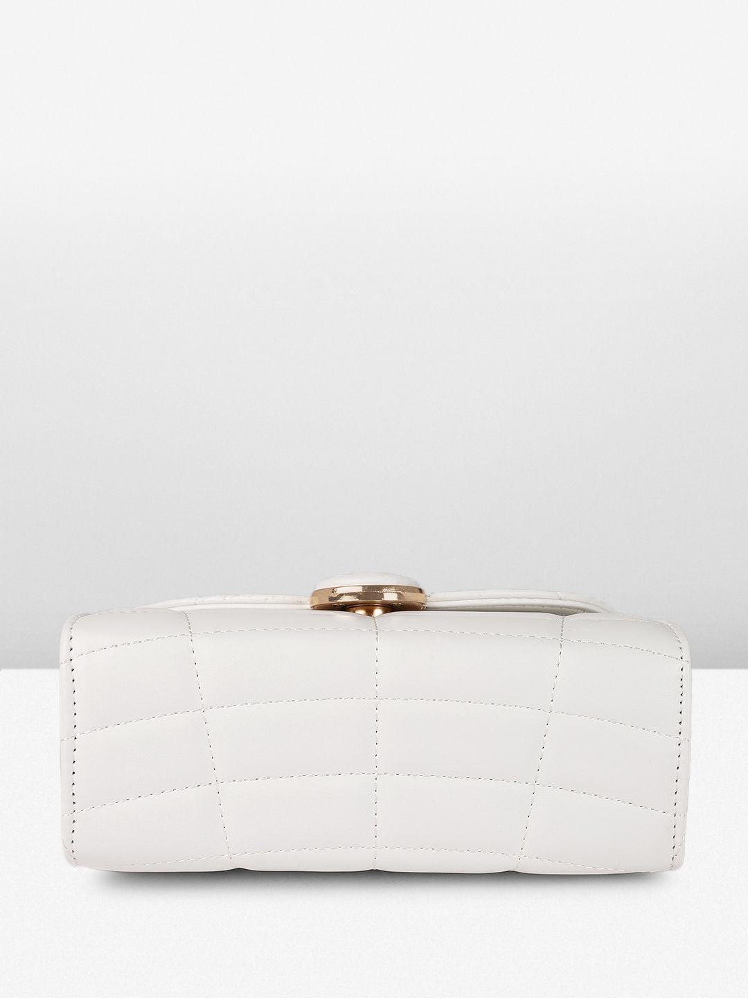 DressBerry Textured Structured Shoulder Bag with Quilted