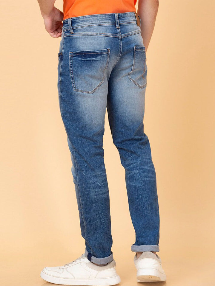 Being Human Men Slim Fit Mid Rise Clean Look Heavy Fade Jeans