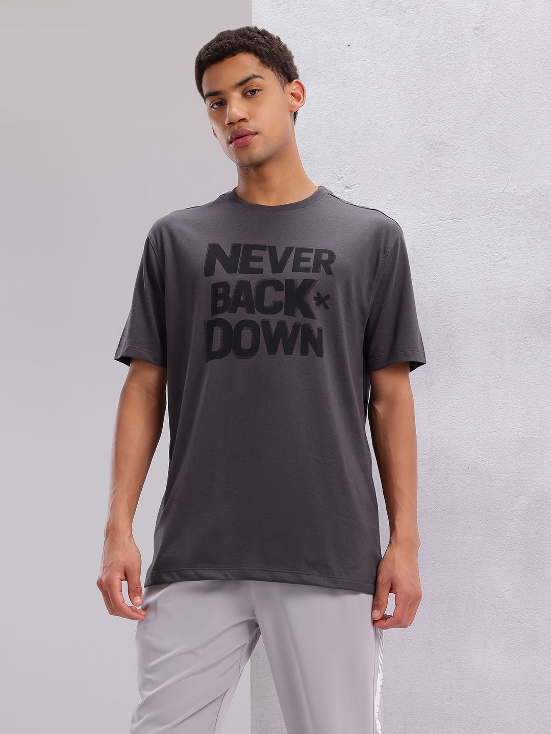 HRX by Hrithik Roshan Typography Printed Relaxed Fit Training T-shirt