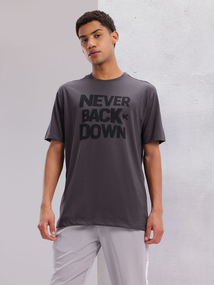 HRX by Hrithik Roshan Typography Printed Relaxed Fit Training T-shirt