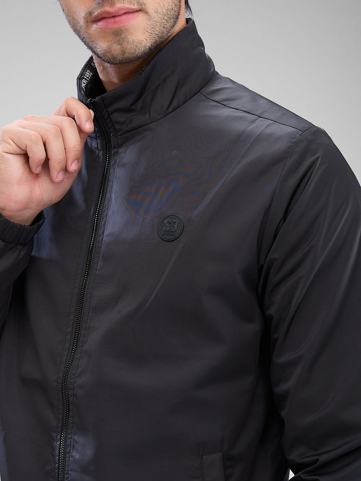 SPYKAR Men Solid Mock Collar Sporty Jacket