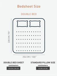 MYTRIDENT Midnight Bloom Urban Comfort Flat 144TC Queen Cotton Bedsheet Set