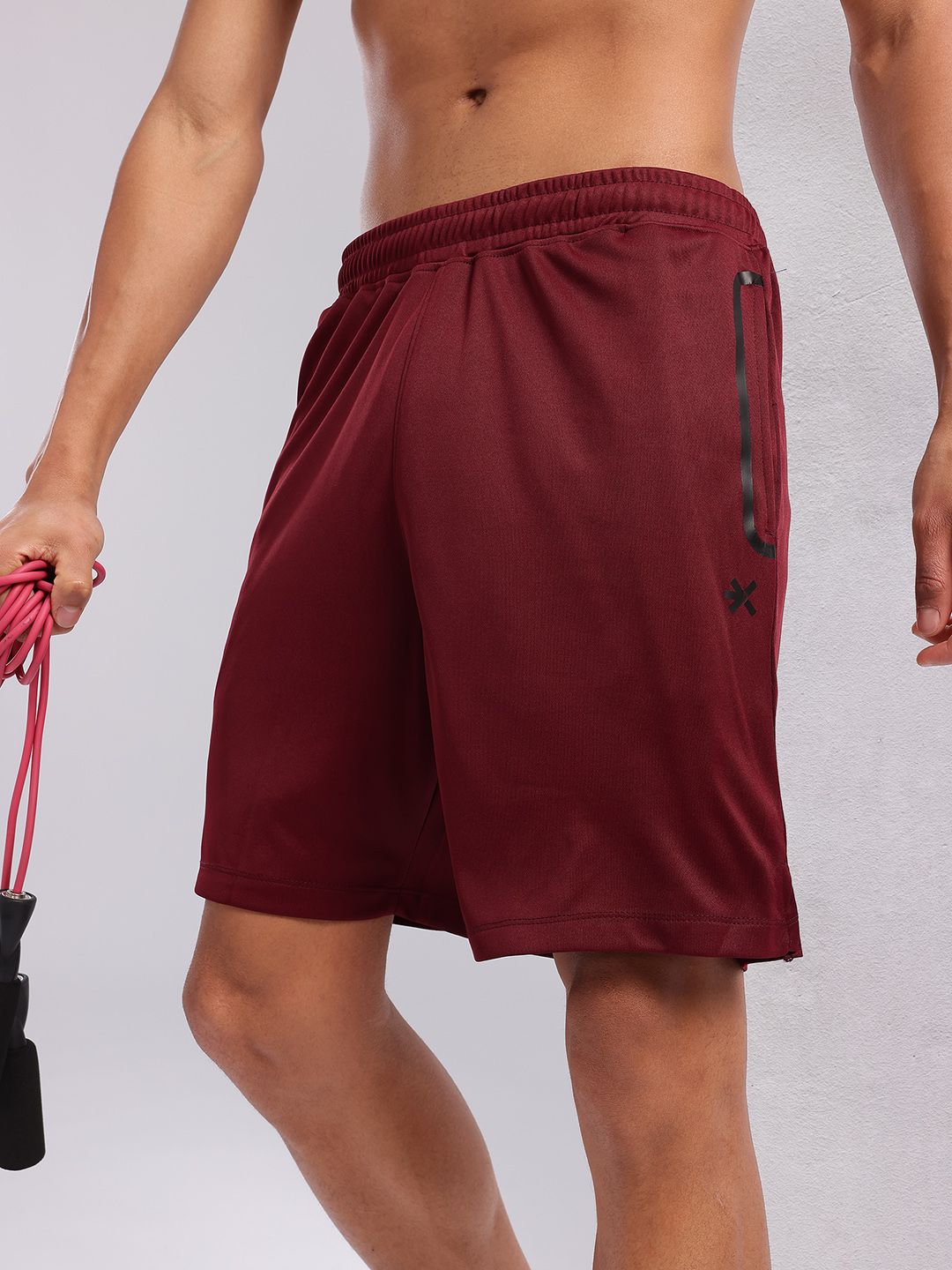 HRX by Hrithik Roshan Men Mid-Rise Brand Logo Detail Rapid-Dry Training Shorts
