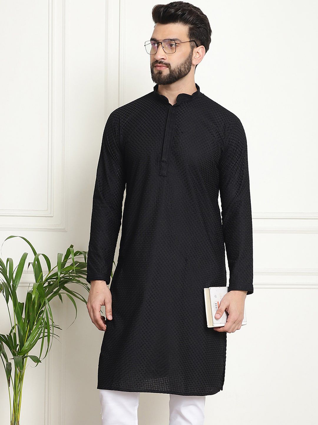 SOJANYA Ethnic Motifs Embroidered Thread Work Pure Cotton Kurta