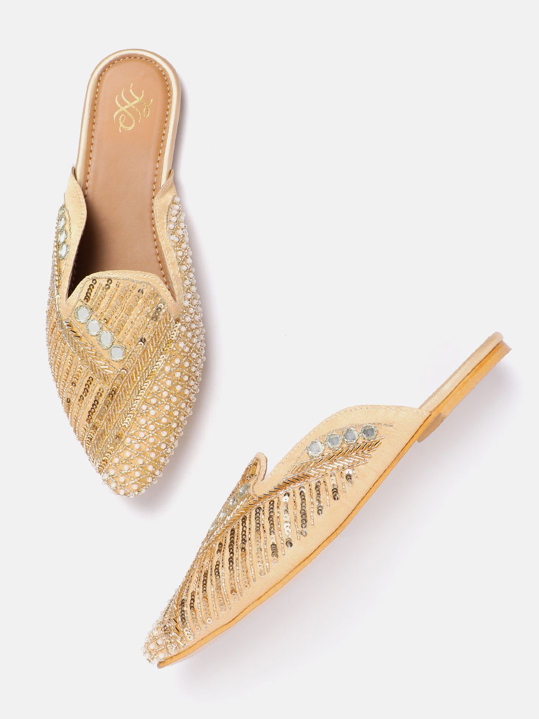 House of Pataudi Embellished Ethnic Mules