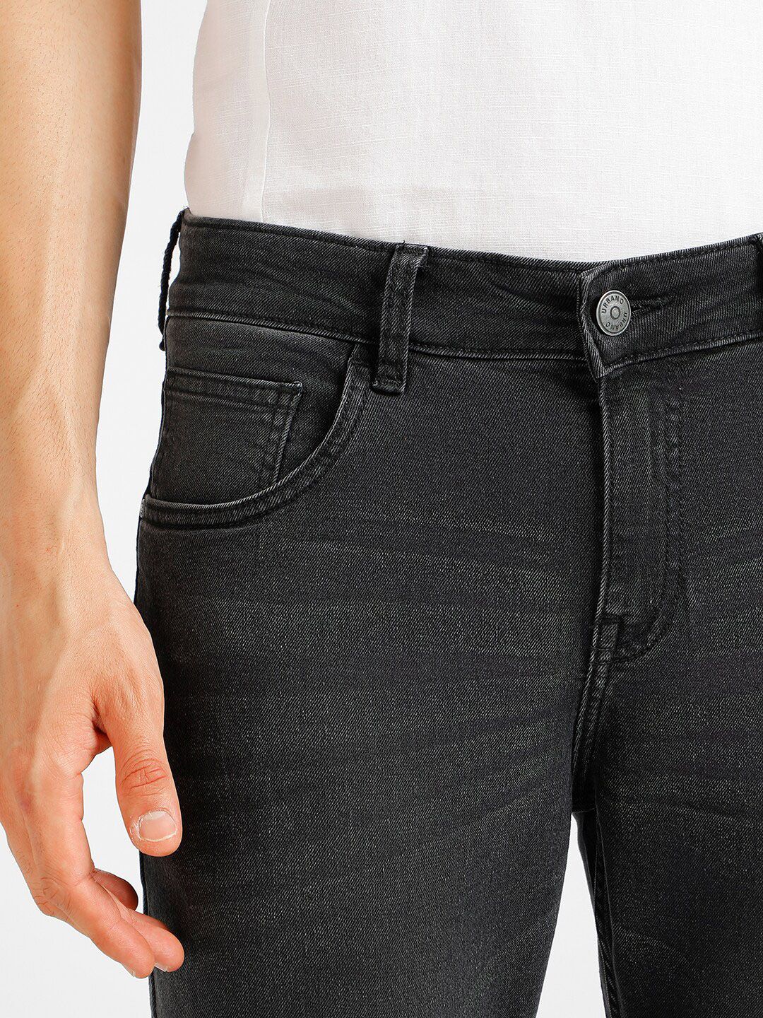 Urbano Fashion Men Washed Light Fade Stretchable Jeans