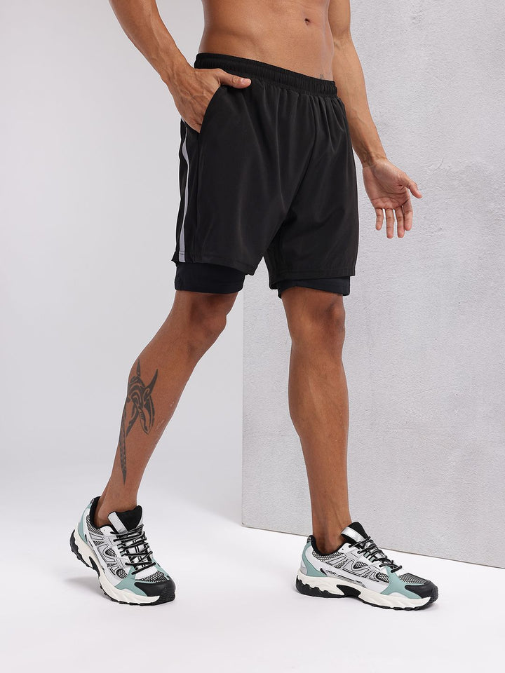HRX by Hrithik Roshan Men Running Shorts with Attached Inner