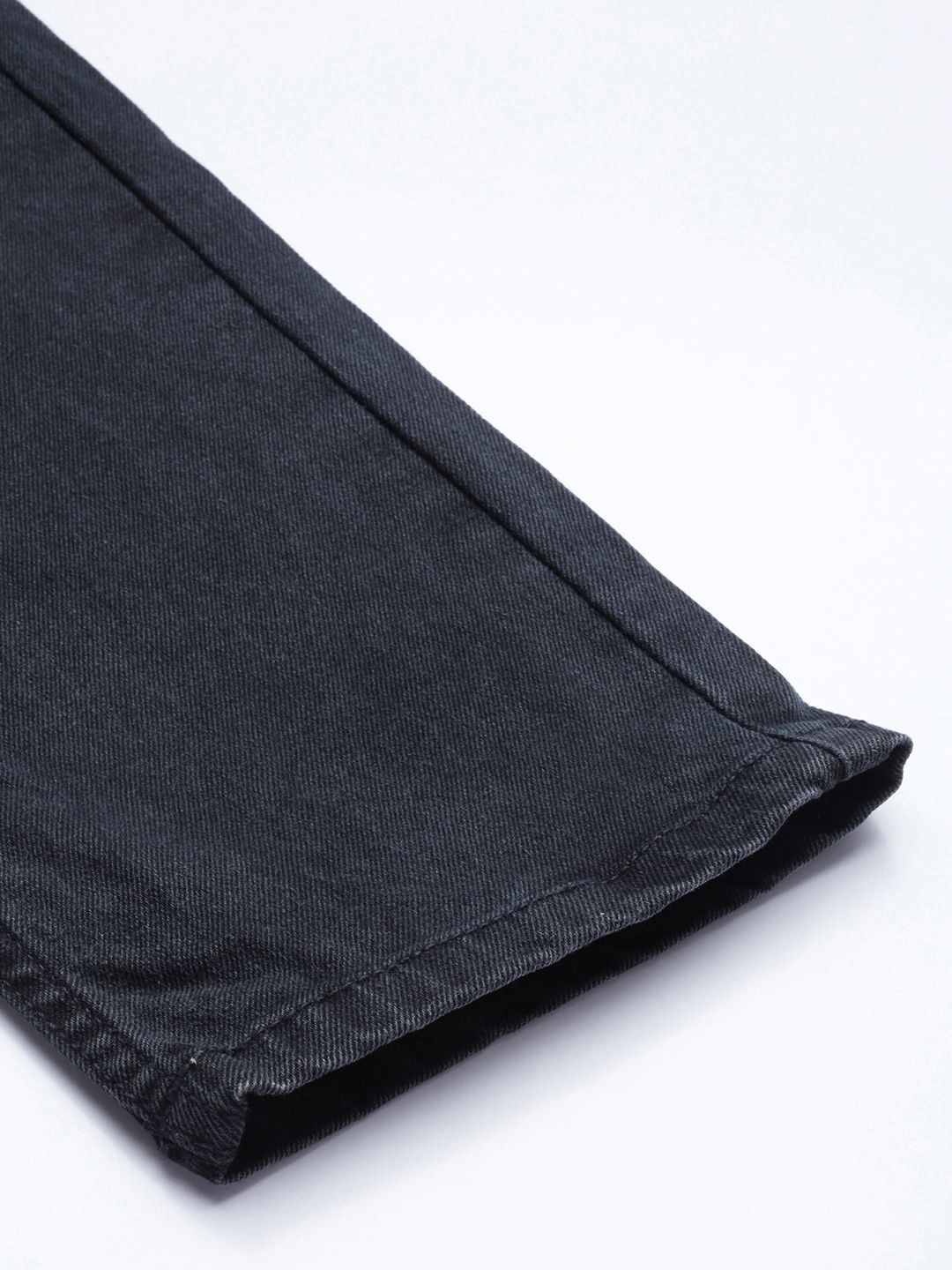 The Indian Garage Co Men Navy Blue Slim Fit Cropped Stretchable Jeans