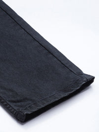 The Indian Garage Co Men Navy Blue Slim Fit Cropped Stretchable Jeans