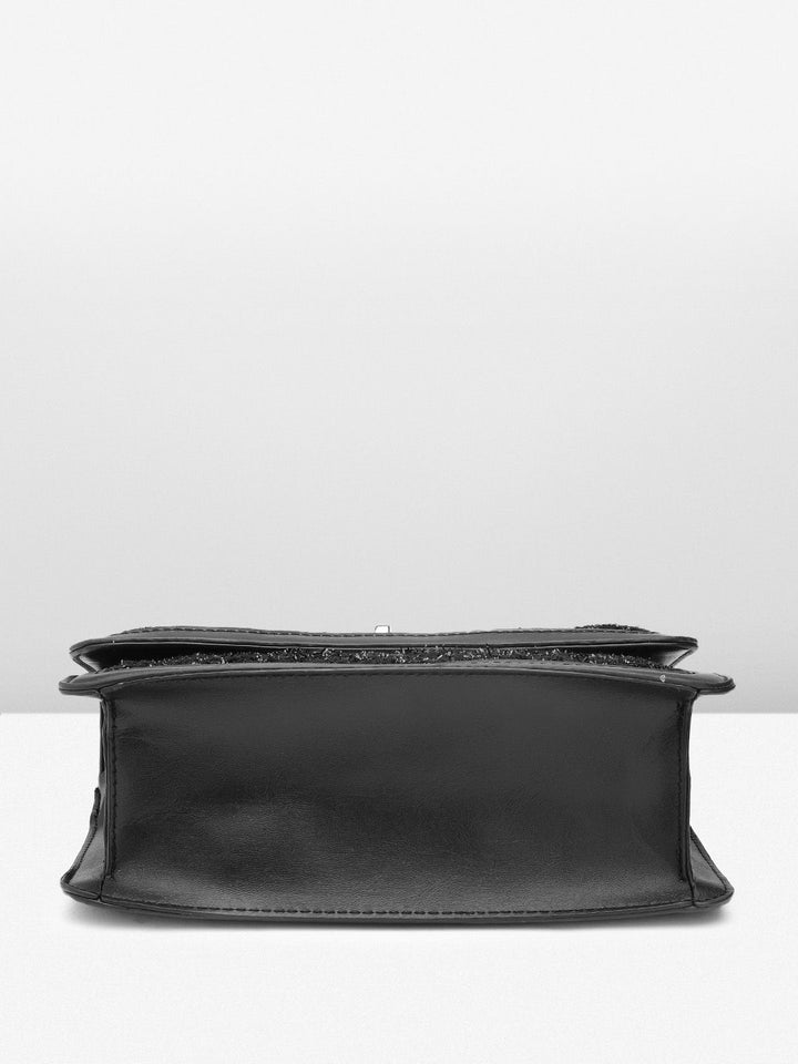 Lino Perros Structured Sling Bag with Quilted Detail