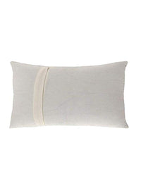 STITCHNEST Set of 2 Yellow & Off White 12" x 18" Geometric Rectangle Cushion Covers