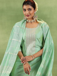 Gerua By Libas Women Ethnic Motifs Yoke Design Regular Kurta with Trousers & With Dupatta